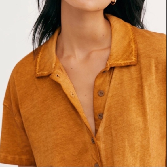 NWT Free People Weekend Rush Top in Copper - Picture 4 of 8